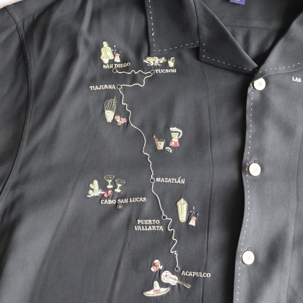 Vintage Nat Nast Silk Shirt Mens XXL In Search of the Perfect Margarita Camp - Picture 3 of 9